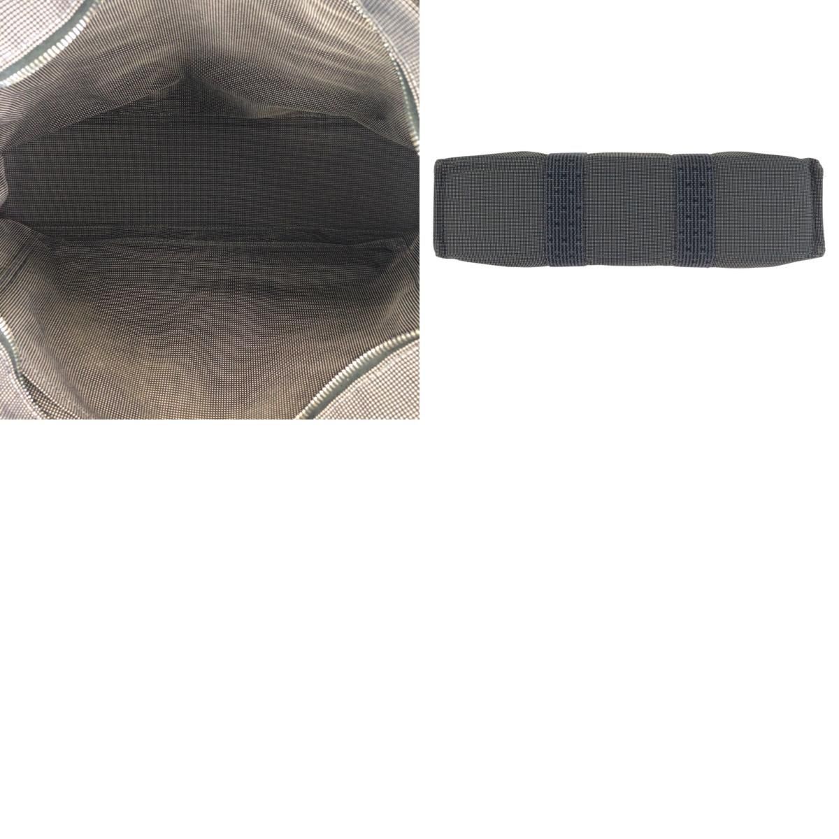 Hermes Her Line MM Gray Silver Polyamide Polyester Tote — view 9