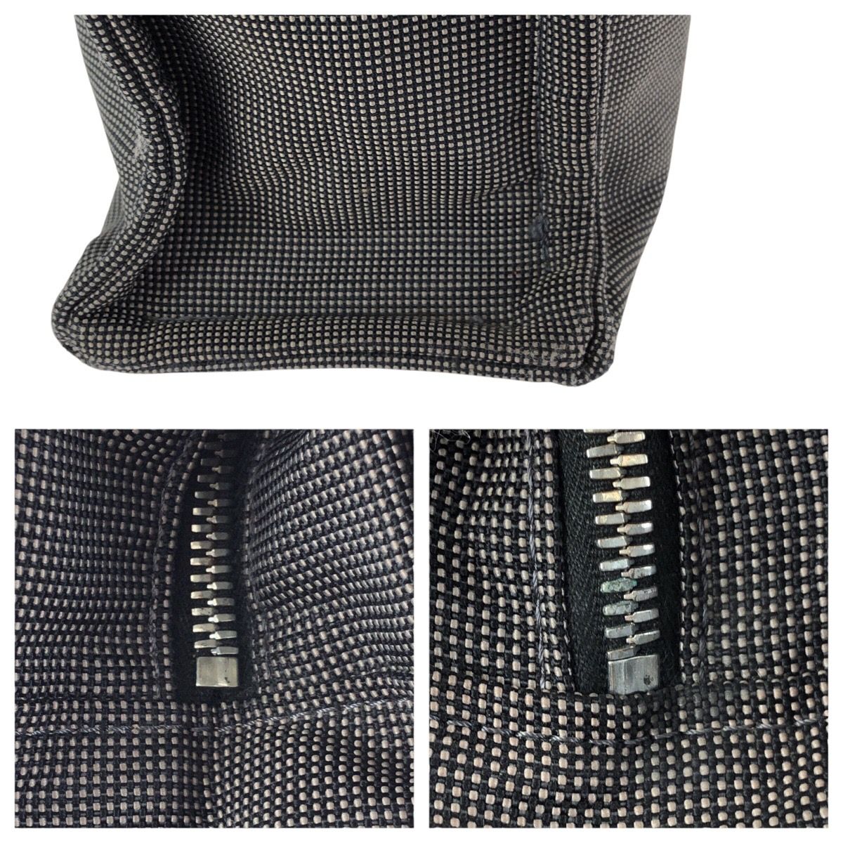 Hermes Her Line MM Gray Silver Polyamide Polyester Tote — view 5