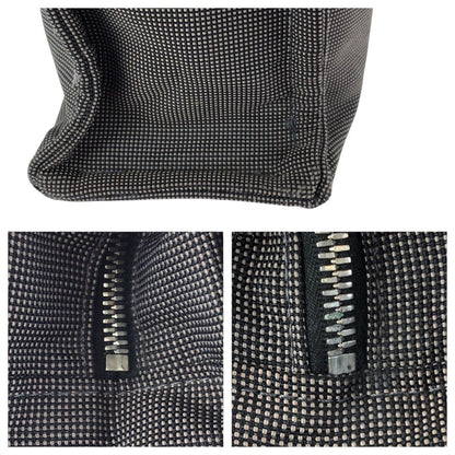 Hermes Her Line MM Gray Silver Polyamide Polyester Tote — view 5