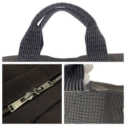 Hermes Her Line MM Gray Silver Polyamide Polyester Tote — view 6