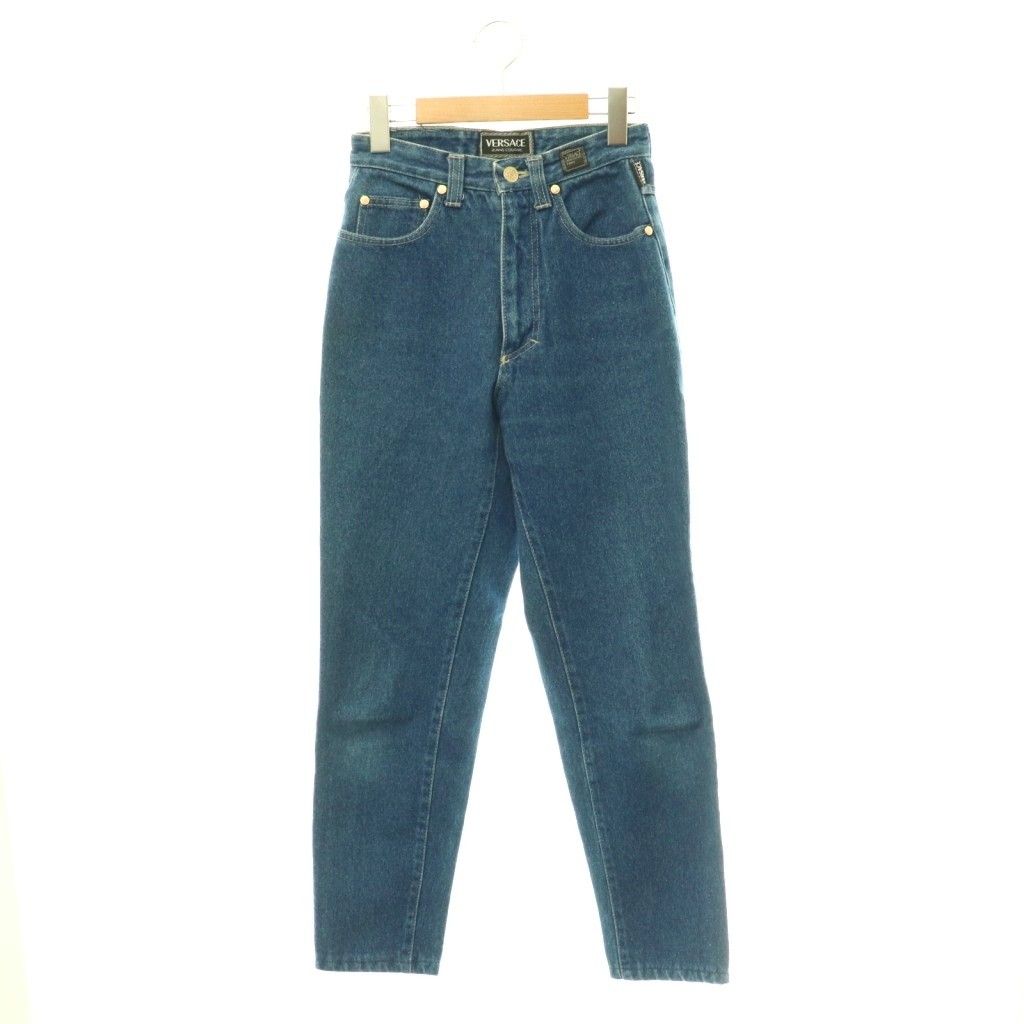 Versace Jeans Couture Denim Pants Tapered Medusa 26 Indigo CX