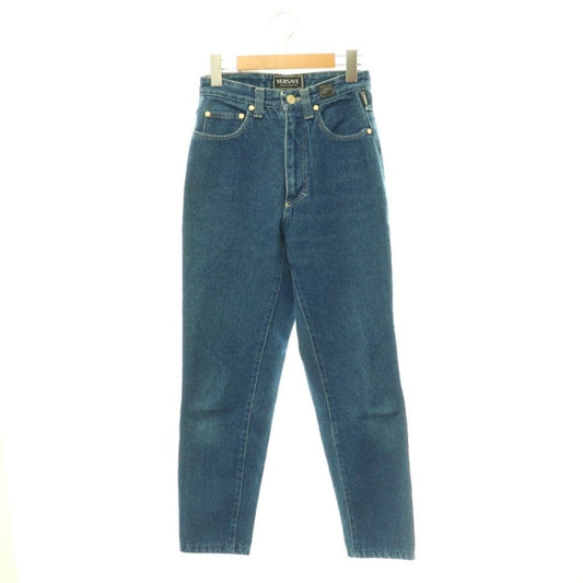Versace Jeans Couture Denim Pants Tapered Medusa 26 Indigo CX