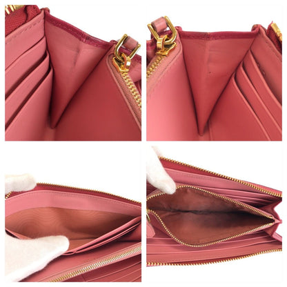 Prada Saffiano Pink Gold Leather Wallet — view 7