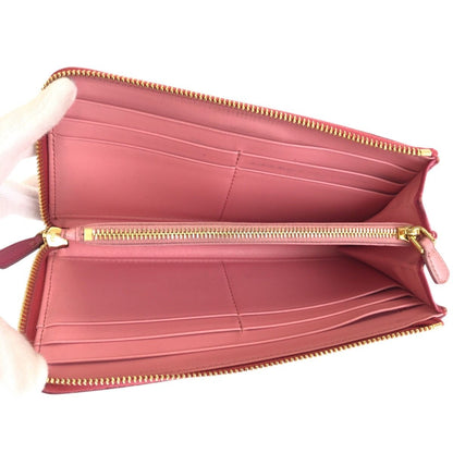 Prada Saffiano Pink Gold Leather Wallet — view 6