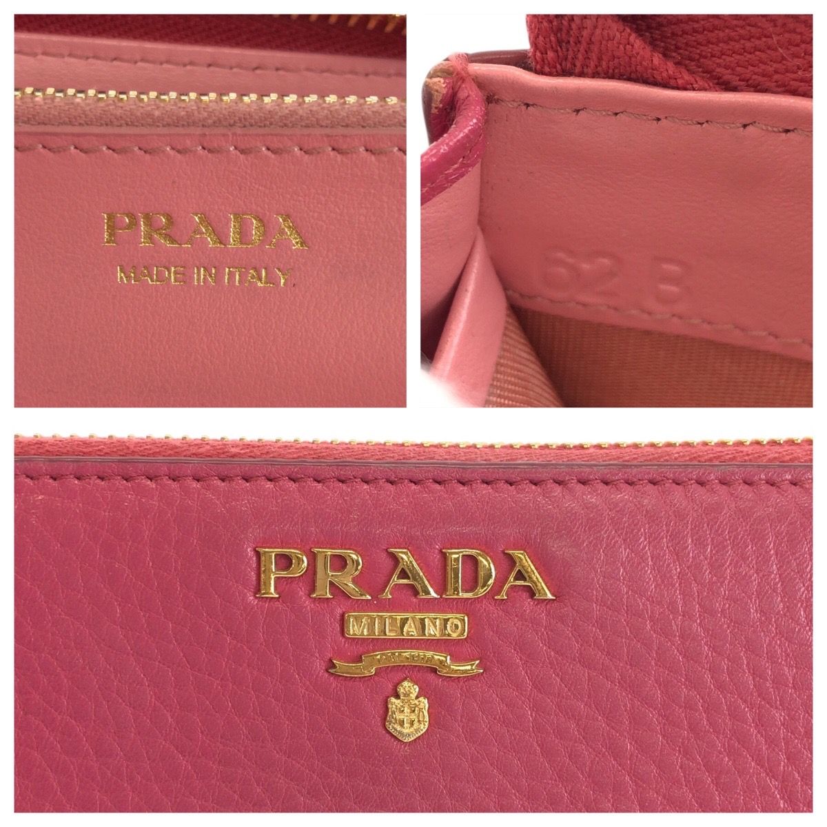 Prada Saffiano Pink Gold Leather Wallet — view 5