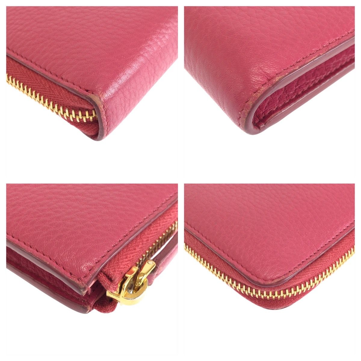 Prada Saffiano Pink Gold Leather Wallet — view 4