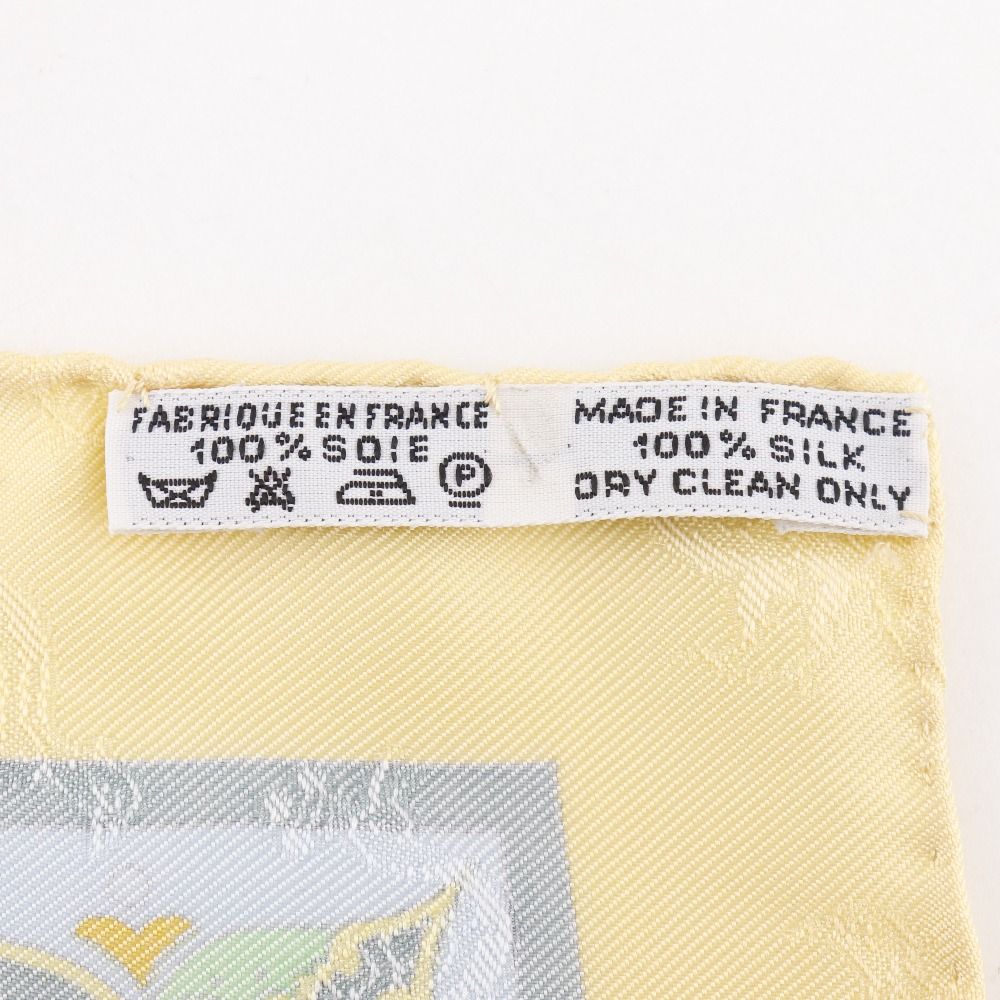 Hermes Carre 90 Ciels Byzantins Byzantine Sky Silk Yellow Scarf — view 7