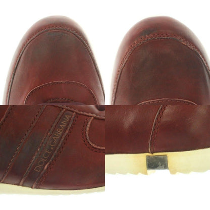 Dolce & Gabbana Sneakers Low Cut Leather 6..5 cm Bordeaux — view 9
