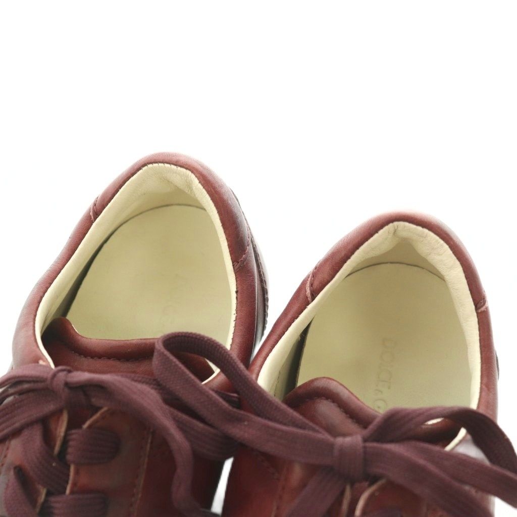 Dolce & Gabbana Sneakers Low Cut Leather 6..5 cm Bordeaux — view 4