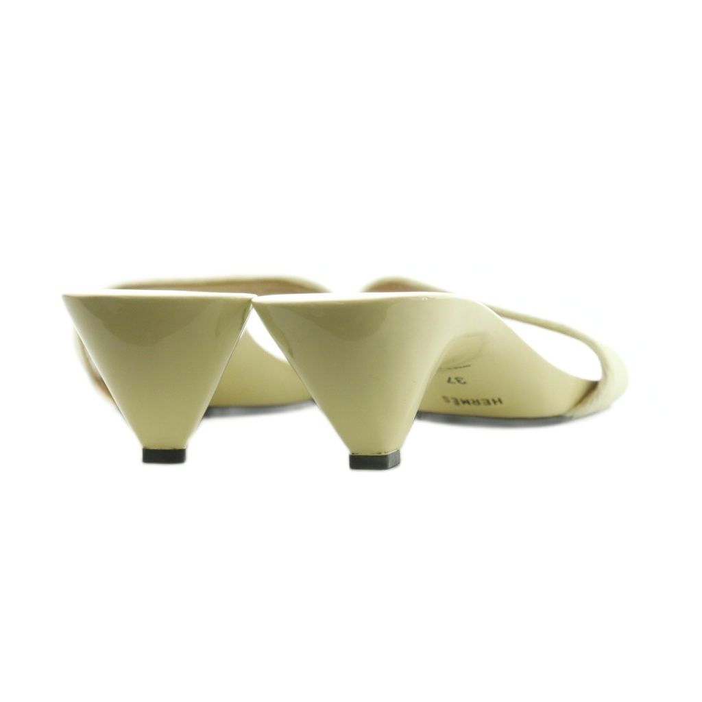 Hermes Sandals Calf Hair 37 Ivory — view 5