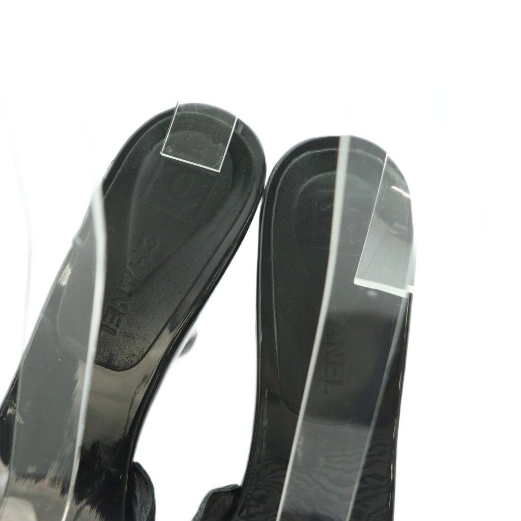 Chanel Sandals Studs 37 Black — view 4