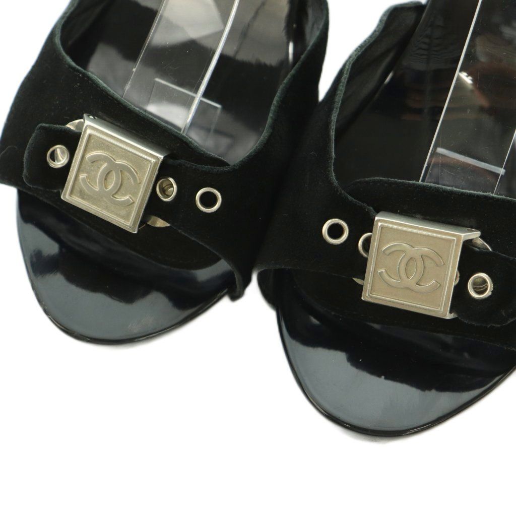 Chanel Sandals Studs 37 Black — view 3