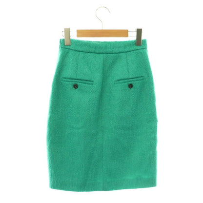 Max Mara Skirt Knee Length Mohair Tight 36 Green CX — view 2