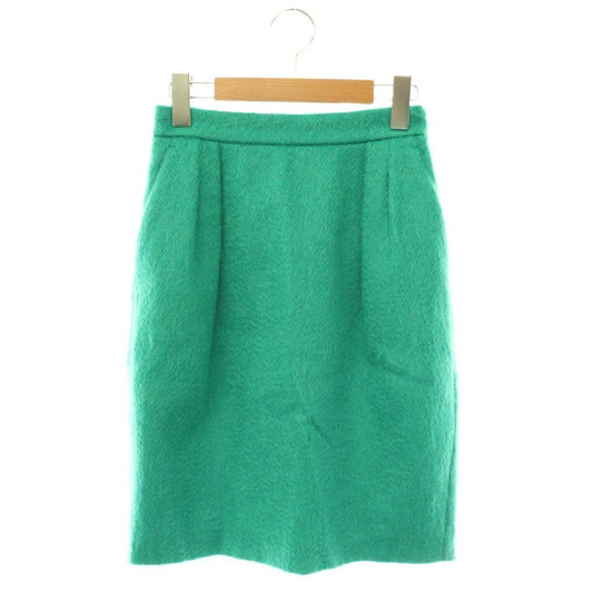 Max Mara Skirt Knee Length Mohair Tight 36 Green CX