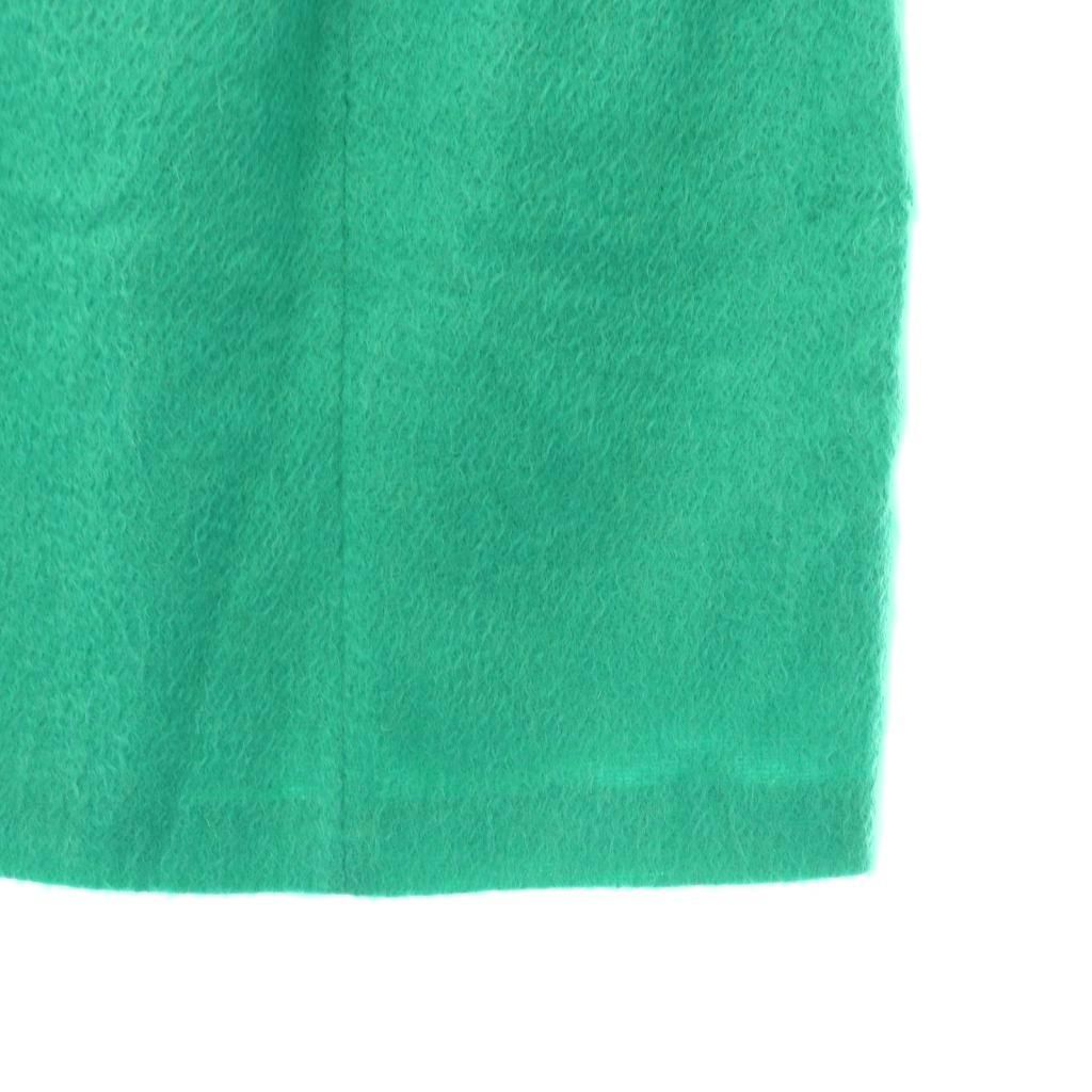 Max Mara Skirt Knee Length Mohair Tight 36 Green CX — view 3