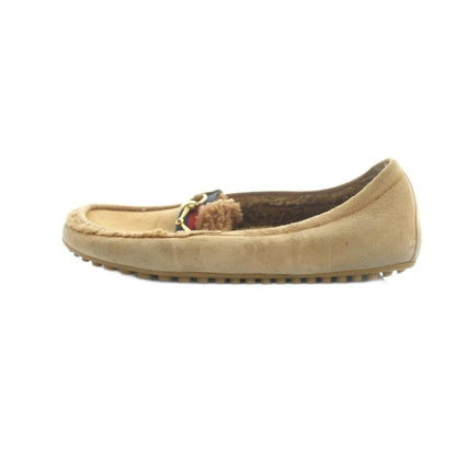 Gucci Shearling Shoes Moccasins Sherry Line Horsebit Suede Brown — view 2