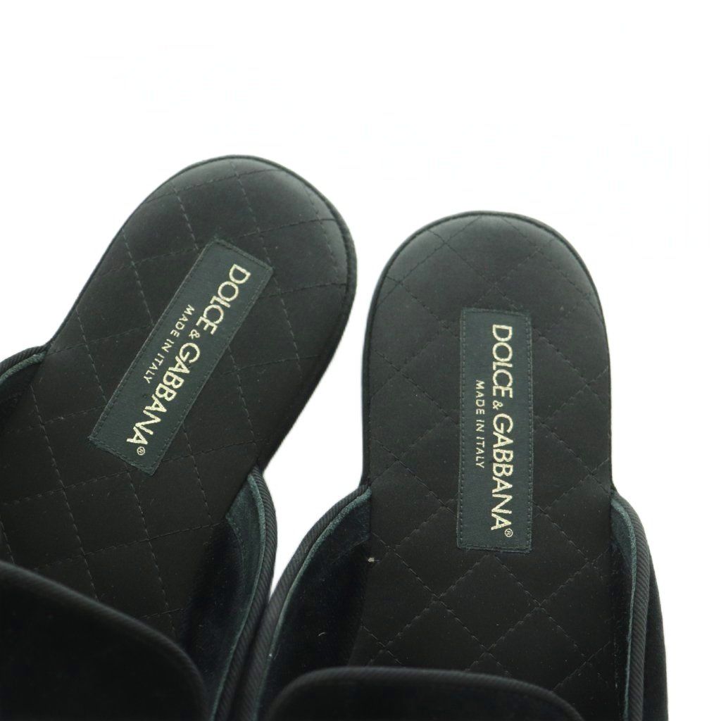 Dolce & Gabbana Sandals Square Toe Quilted Insole Black — view 4