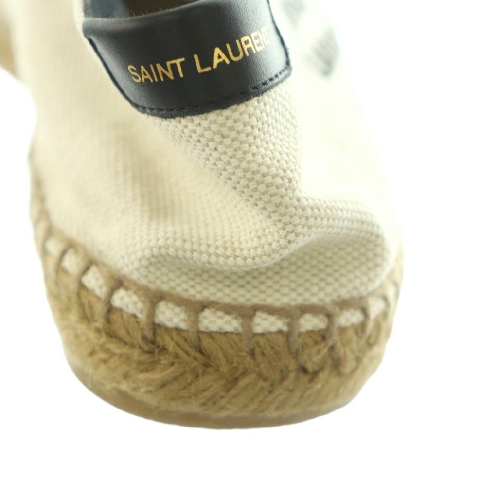 Saint Laurent Paris Espadrille Slip Ons 42 Off White — view 9
