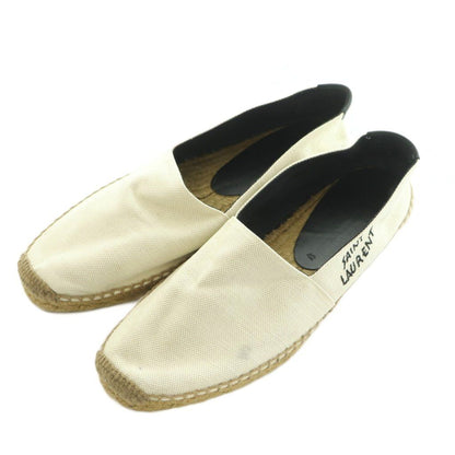 Saint Laurent Paris Espadrille Slip Ons 42 Off White