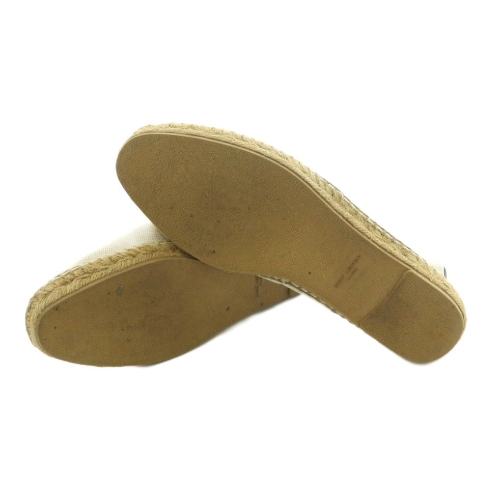 Saint Laurent Paris Espadrille Slip Ons 42 Off White — view 6