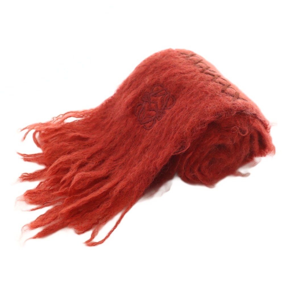 Loewe Scarf Mohair Wool Blend Fringe — view 4