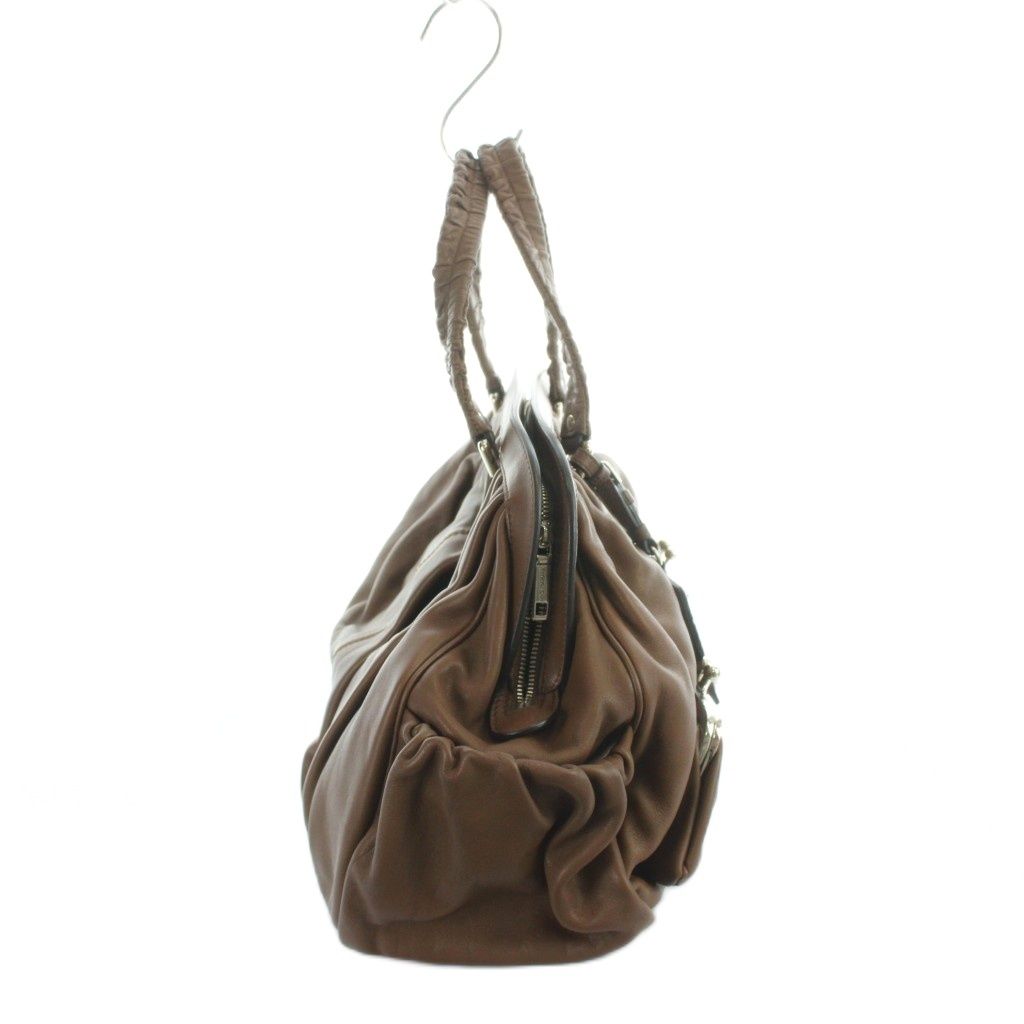Dolce & Gabbana Miss Curly Handbag Tote Leather Logo Brown — view 4
