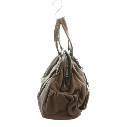 Dolce & Gabbana Miss Curly Handbag Tote Leather Logo Brown — view 4
