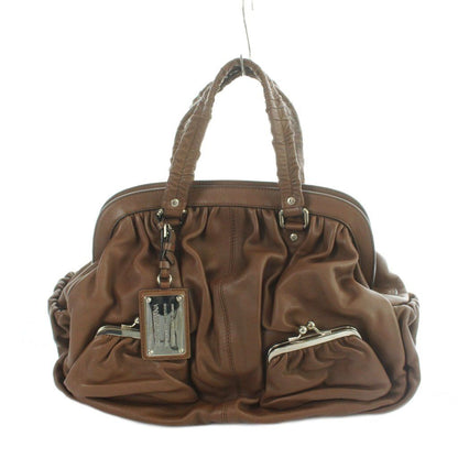Dolce & Gabbana Miss Curly Handbag Tote Leather Logo Brown