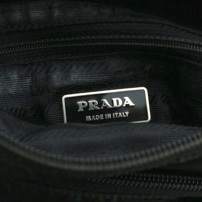 Prada Shoulder Bag Crossbody Logo Nylon Triangle Plate Black — view 5