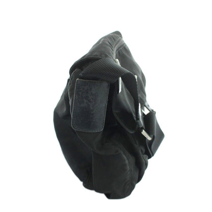 Prada Shoulder Bag Crossbody Logo Nylon Triangle Plate Black — view 3