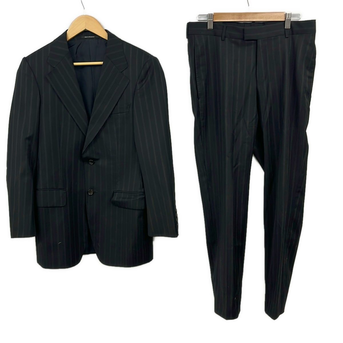 Gucci Singles Dark Gray Light Striped Shoulder Pad Jacket