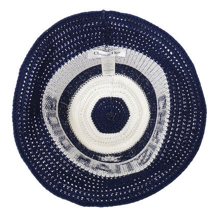 Dior Hat Cotton D-tulipe Cloche Hat Navy White M Hat Star — view 6