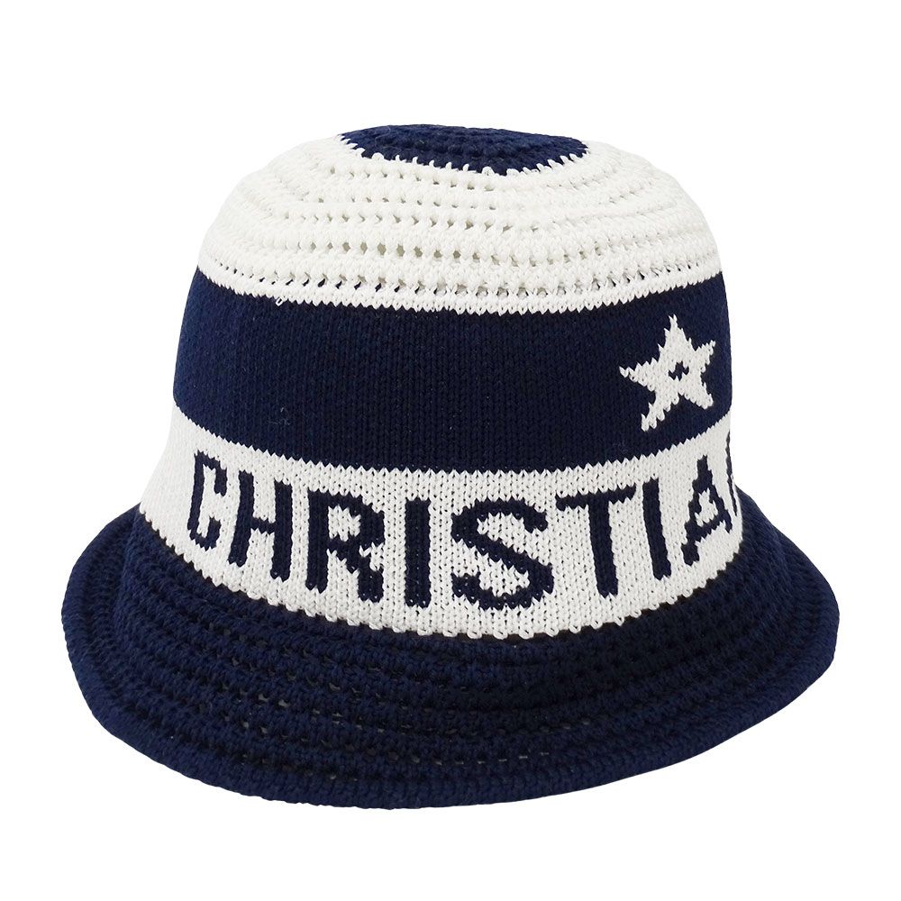 Dior Hat Cotton D-tulipe Cloche Hat Navy White M Hat Star — view 2