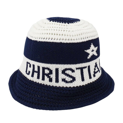 Dior Hat Cotton D-tulipe Cloche Hat Navy White M Hat Star — view 2