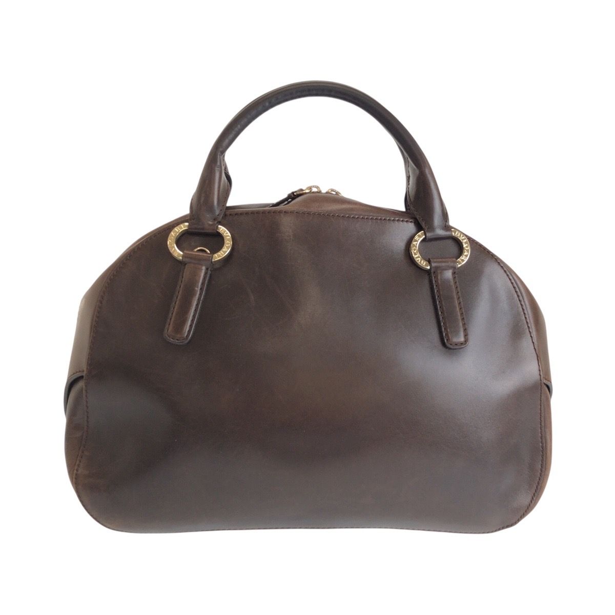 Bvlgari Leoni Brown Silver Leather Pfegel 2-Way Shoulder — view 2