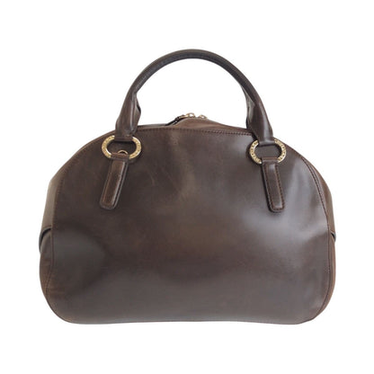 Bvlgari Leoni Brown Silver Leather Pfegel 2-Way Shoulder — view 2