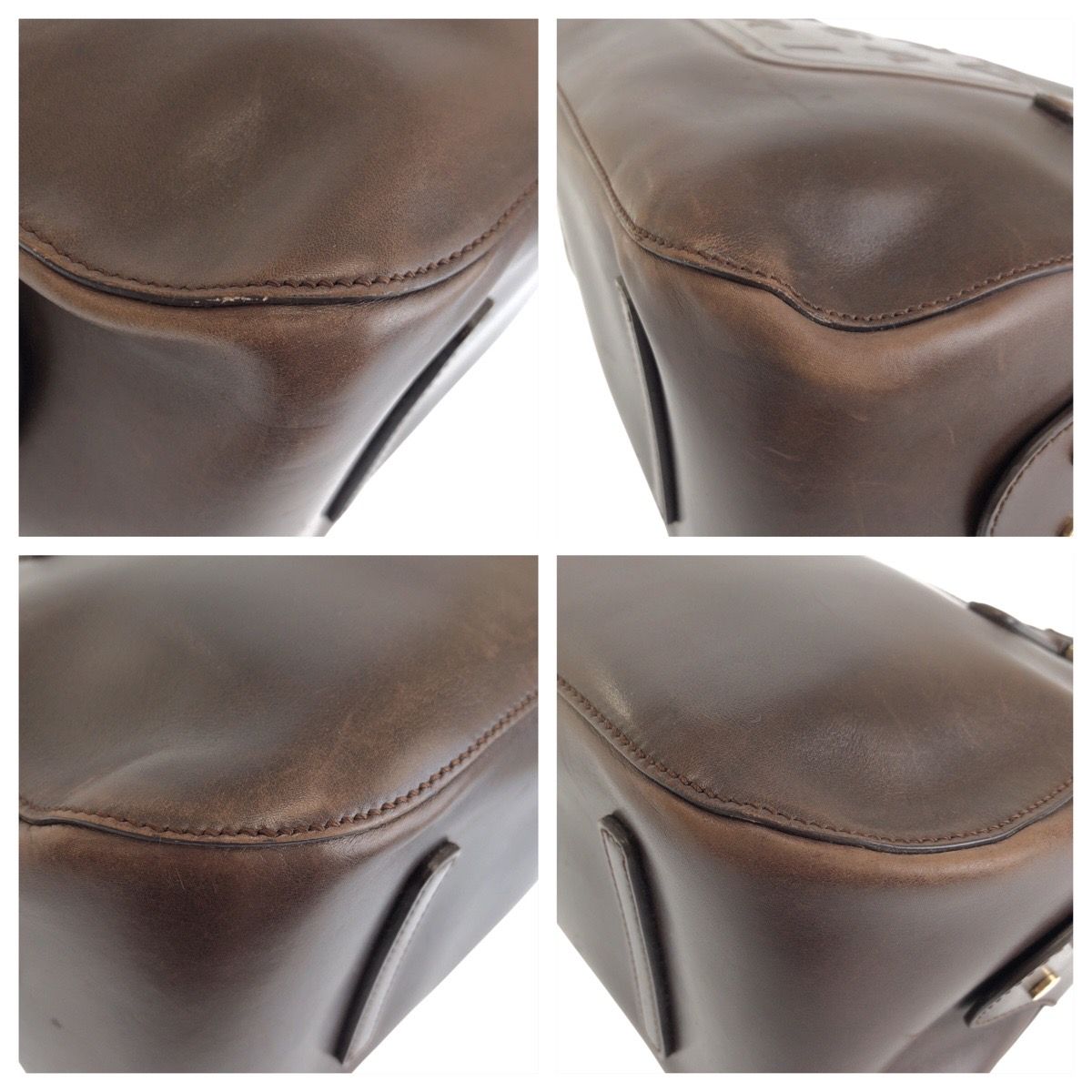 Bvlgari Leoni Brown Silver Leather Pfegel 2-Way Shoulder — view 3