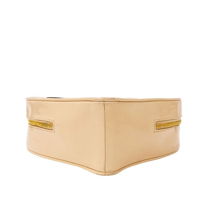 Chanel Bag Handbag Quilted Enamel Heart Vanity Bag Beige Gold Handheld — view 3