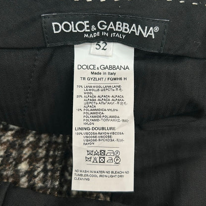 Dolce & Gabbana Pants 52 L Dark Brown White Black Full Length — view 3