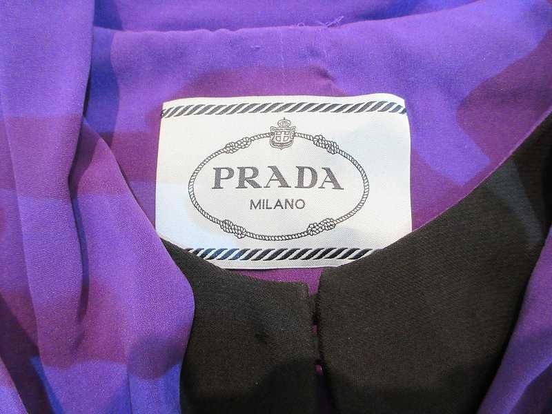 Prada Jacket with Ribbon Black Purple 42 — view 3