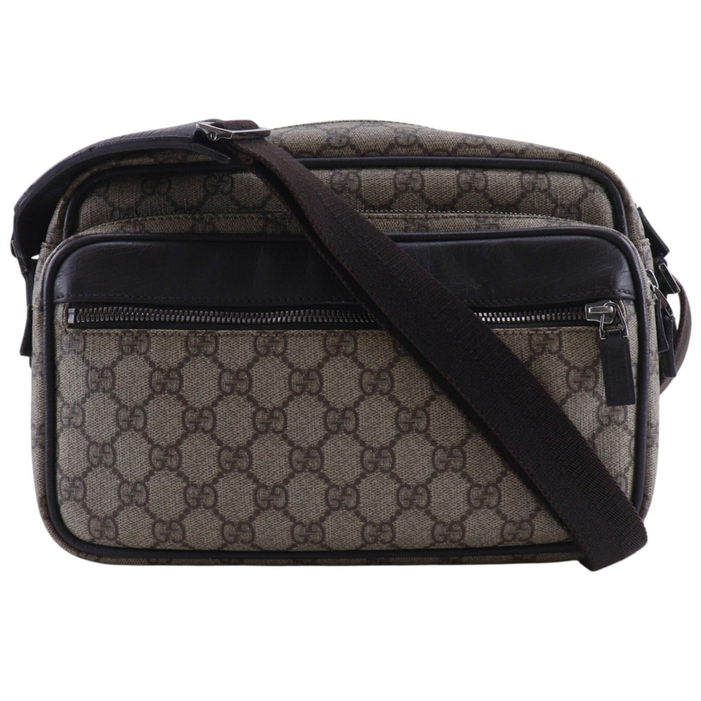 Gucci GG Supreme Canvas Brown Shoulder