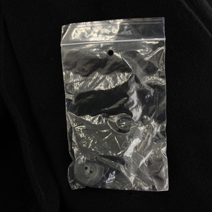 Dior Collarless Coat Long Ribbon Belt Vintage 9 Black YT — view 8