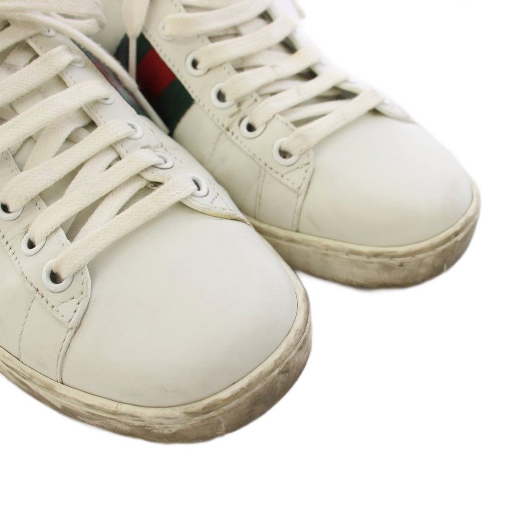 Gucci Sherry Line Ace Sneakers Leather Shoes Three Little Pigs Embroidery — view 3