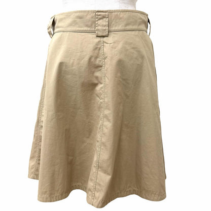 Dior Cotton 100% Logo Button Knee Length Flare Skirt Beige 42 — view 4
