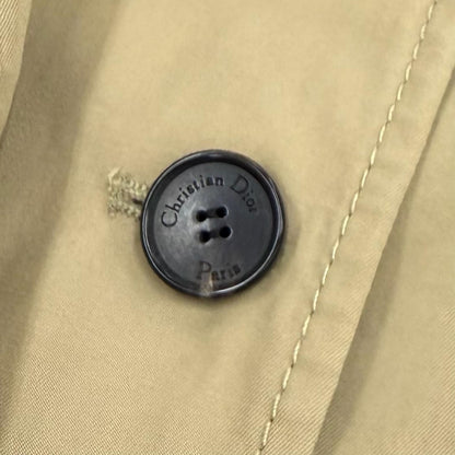 Dior Cotton 100% Logo Button Knee Length Flare Skirt Beige 42 — view 6