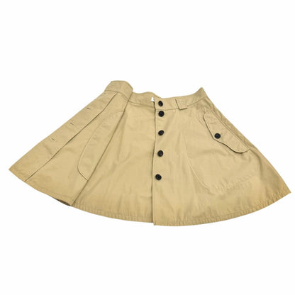 Dior Cotton 100% Logo Button Knee Length Flare Skirt Beige 42 — view 5