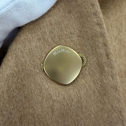 Max Mara Blasy Camel 100% Logo Buttoned Jacket 40 — view 6