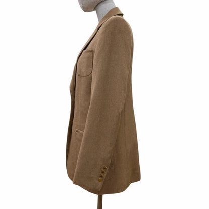 Max Mara Blasy Camel 100% Logo Buttoned Jacket 40 — view 2