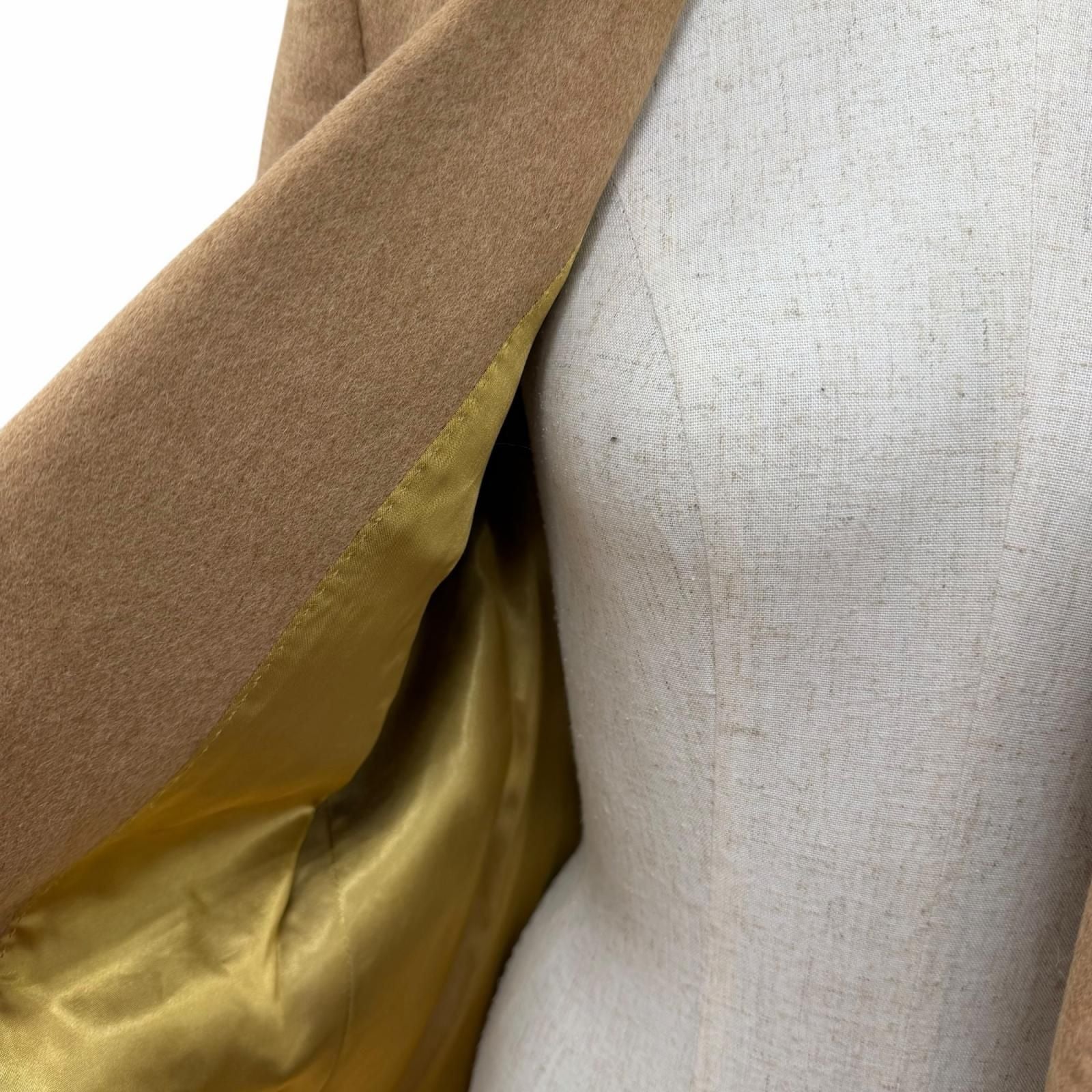 Max Mara Blasy Camel 100% Logo Buttoned Jacket 40 — view 5