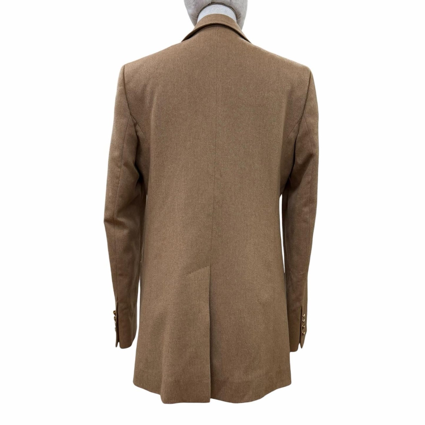 Max Mara Blasy Camel 100% Logo Buttoned Jacket 40 — view 3